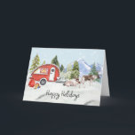 Vinterledighet Husbil Ren Jul Helgkort<br><div class="desc">Denna design skapades genom digital konst. Den kan anpassas i det angivna området eller genom att ändra fotot eller lägga till egna ord.</div>