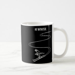 Vinterledighet Skidlinje Konst Jul X-mas Skidåknin Kaffemugg