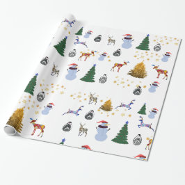 Vinterledigt blankt inslagspapper, 76 cm x 1,8 m presentpapper