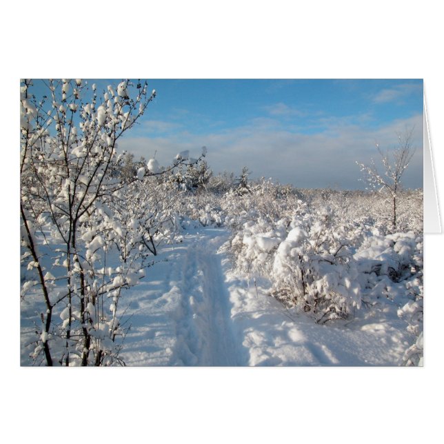 Vinterliggande Hälsningskort (Framsidan Horizontal)