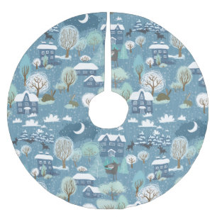 Vinterliggande Julgransmatta Borstad Polyester