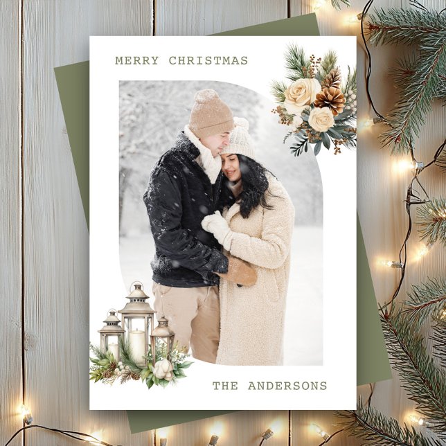 Vinterljus - Blommigt Ljusbildsfoto God jul Julkort (Skapare uppladdad)