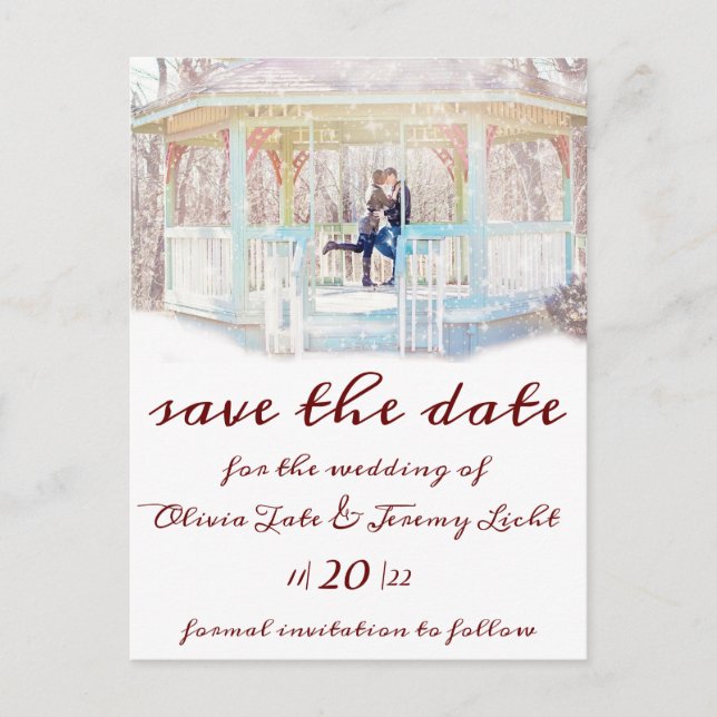 Vinterljus och Snö spara vykortet för datum Vykort (Framsida)