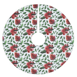 Vinterlöv Holländska Bär Botanisk Julgransmatta Borstad Polyester
