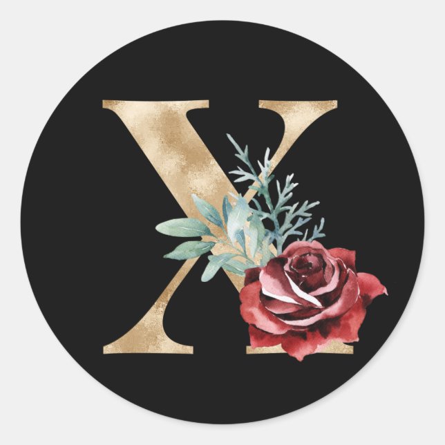 Vinterlov initialer klistermärke bokstav X (Framsida)