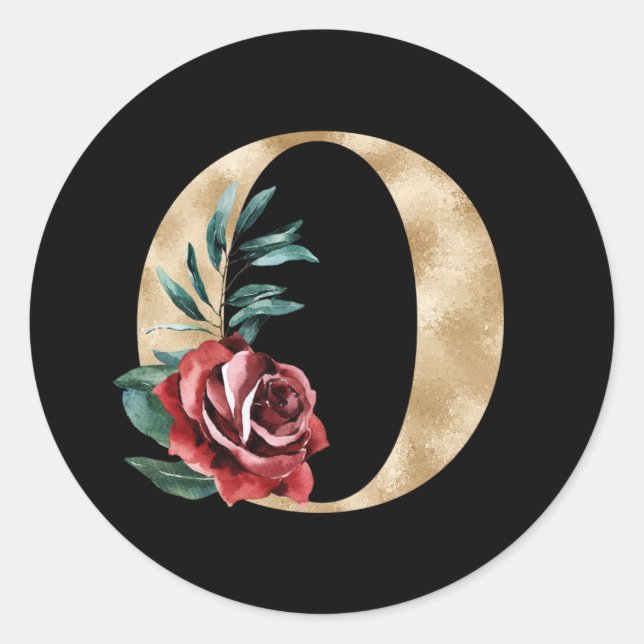 Vinterlovsinitiellt klistermärke bokstav O (Framsida)