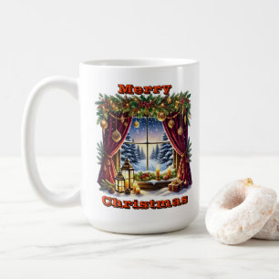 Vintermagi genom glas kaffemugg