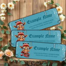 Vintermagi med en söt tecknad giraffe.