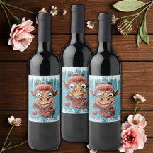 Vintermagi med en söt tecknad giraffe