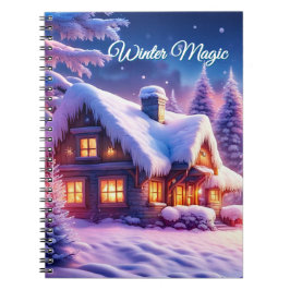 Vintermagi - Mysiga kabin vid Winter Wonderland Anteckningsbok