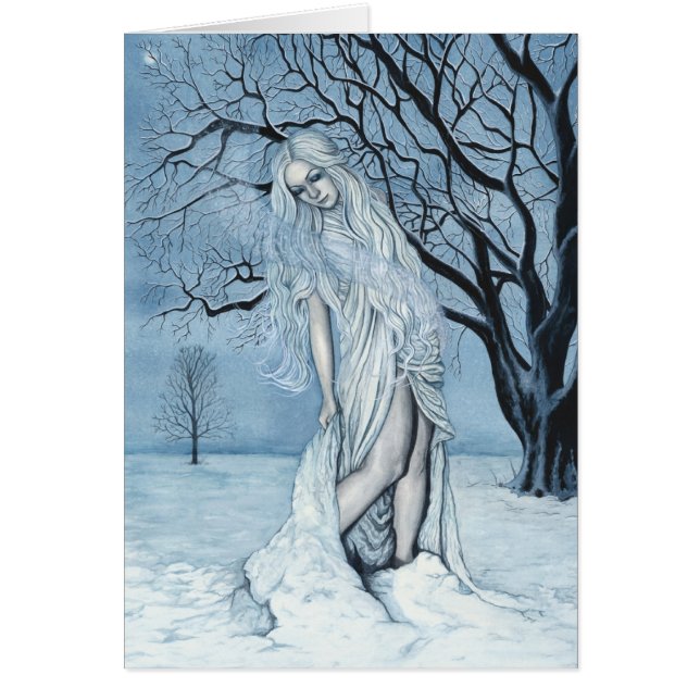 Vintermagikort Hälsningskort (Framsidan)