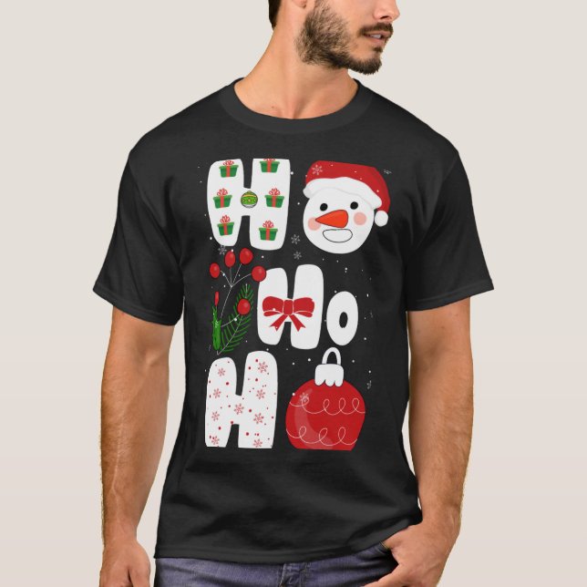 Vintermagisk design Retro vinter jul vektor  T Shirt (Framsida)