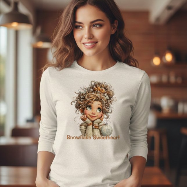 Vintermagisk Söt Mysig Flickaktig Mjuk Vinterestet T Shirt (Skapare uppladdad)