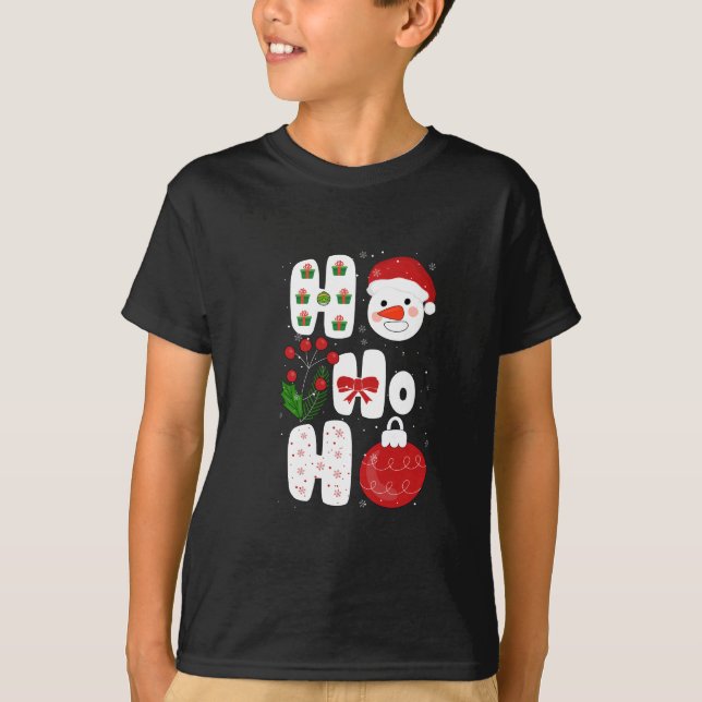 Vintermagnetdesign Retro Vinterjulvektor T Shirt (Framsida)