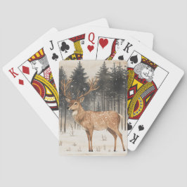 Vintermajestät hjort Vinterscen   Casinokort