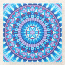 Vintermandala Blått Snöflingemönster Geometriskt
