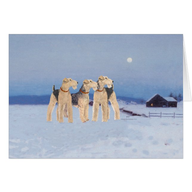 Vintermånsbelysning Hälsningskort (Framsidan Horizontal)