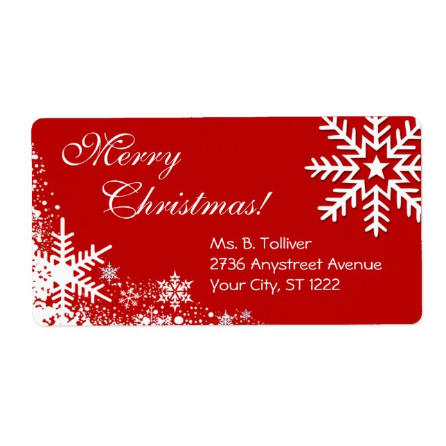 Vintermärke Snöflingor Fraktsedel (Framsidan)