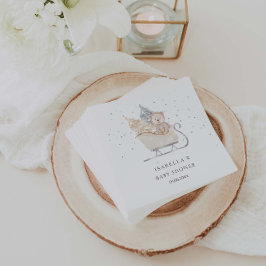 Vinterminimalistiskt björnskabb pappersservett