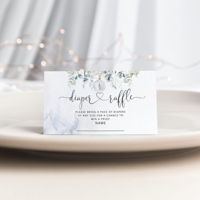 Vinterminimalistiskt dagraffle biljett tilläggskort (Skapare uppladdad)