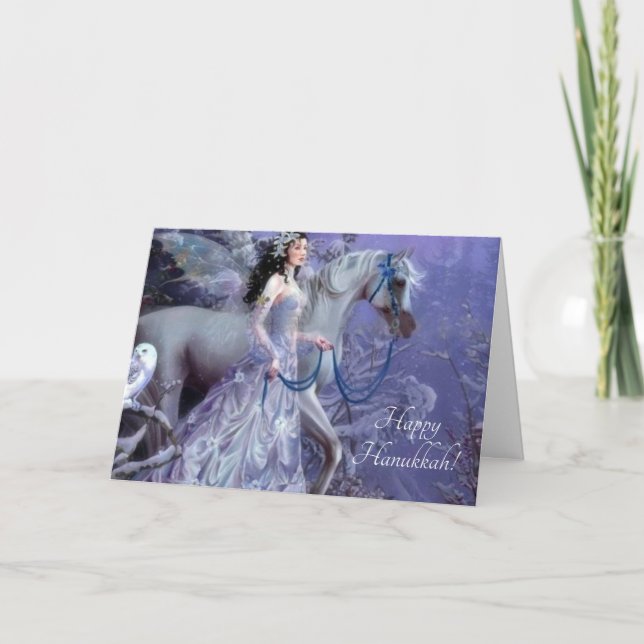 Vintermjölk med häst helgkort (Framsida)