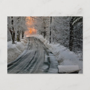 Vintermorgon Solsken Fotografi Vykort