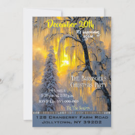Vintermorgon Vackvärd jul Party Inbjudan