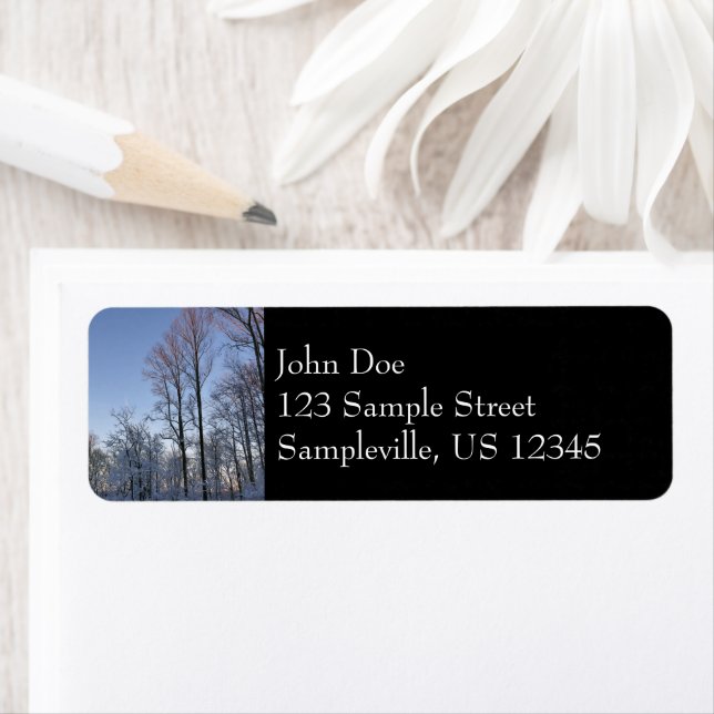 Vintermorgonljus I Returadress Etikett (Insitu)