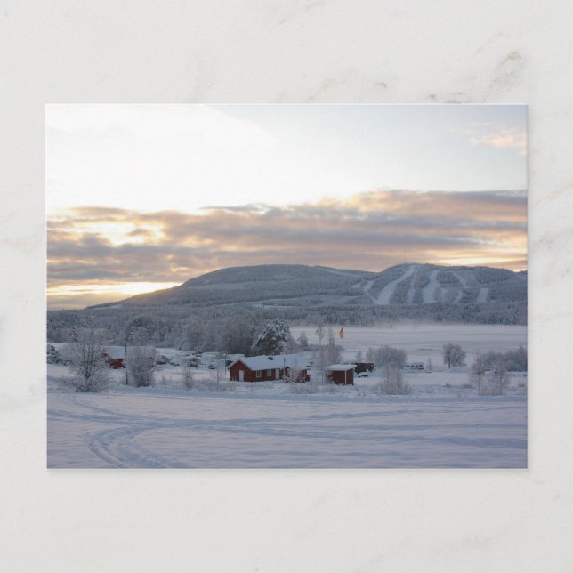 Vintermorgonnummer 1 vykort (Framsida)