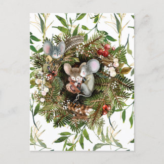 Vintermöss julvykort för Helgdag Helg Vykort