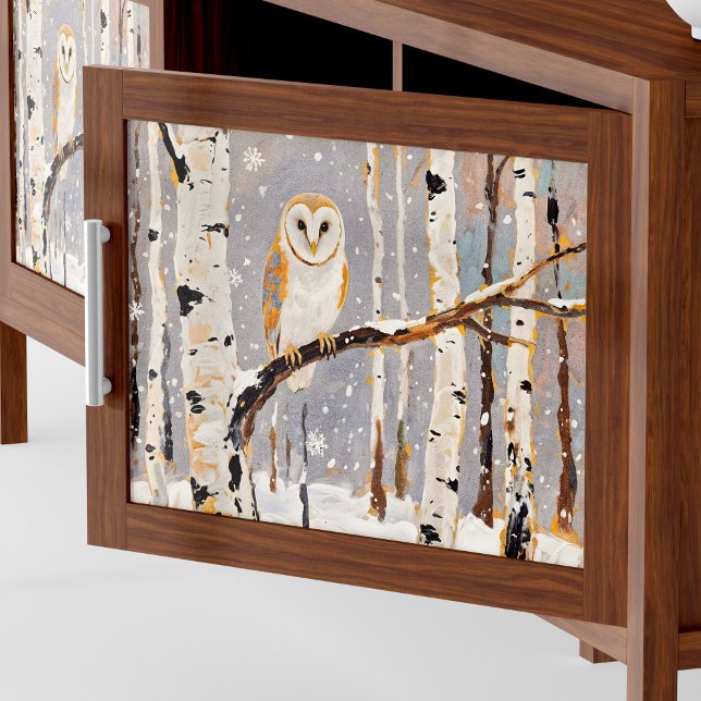 Vintermurkonst i Uggla Poster eller avböjer Papper (This is a mockup, your design may appear larger/smaller depending on what size you purchase.)