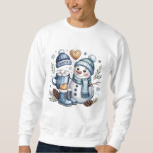 Vintermysig snöman