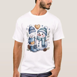 Vintermysig snöman t shirt
