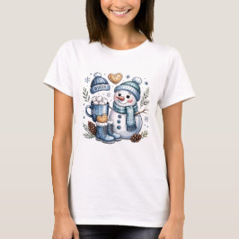 Vintermysig snöman t shirt