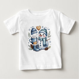 Vintermysig snöman t shirt