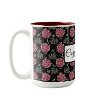 Vintermysiga rosor blomkrukka kaffemugg