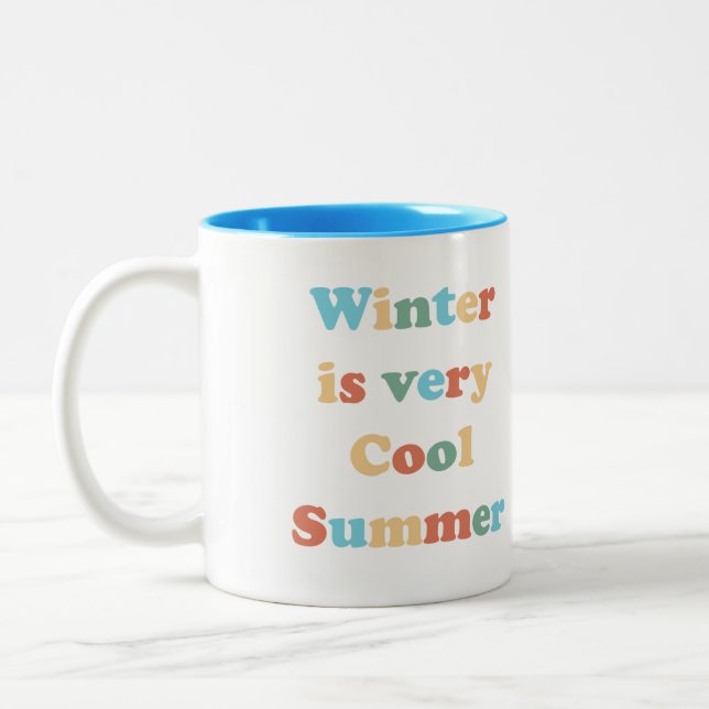 Vintern är mycket Coola Sommar Två-Tonad Mugg (Vänster)