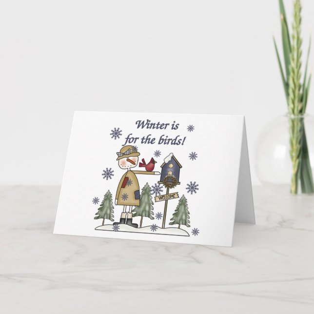 Vintern är till för fåglar helgkort (Framsida)