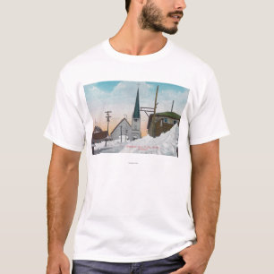 Vintern beskådar av den Steadman avenyn som täck T-shirt