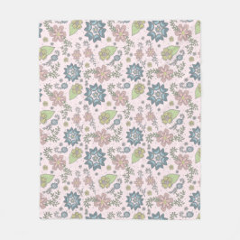 Vintern blommar i rosafilt fleecefilt