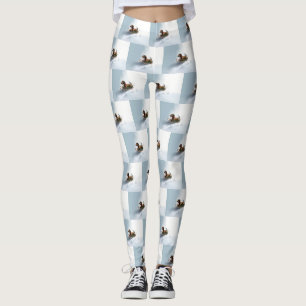 Vintern Dachshund jul snö Leggings