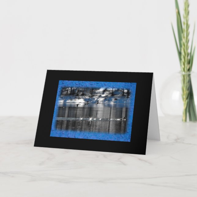Vintern duckar Notecard Kort (Framsida)
