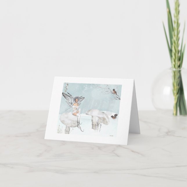 Vintern Fairy Note-kort Kort (Framsida)