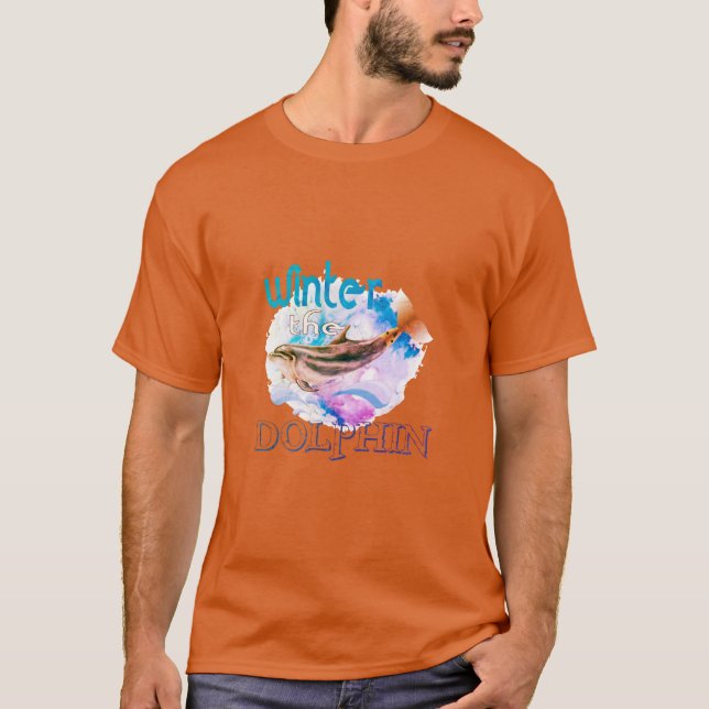 Vintern för delfinen  t shirt (Framsida)