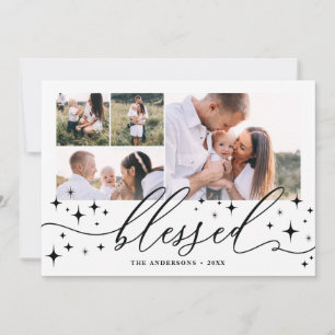 Vintern för färgad multifoto-elegant julkort