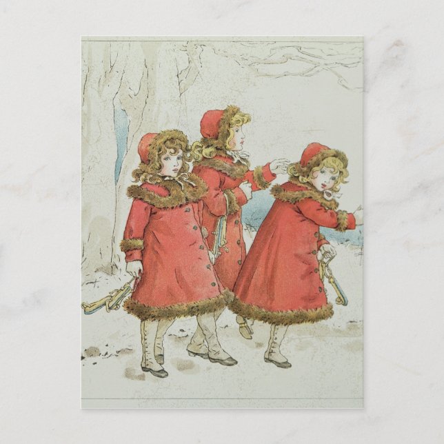 Vintern från April Baby Bok i Tunes, 1900 Vykort (Framsida)