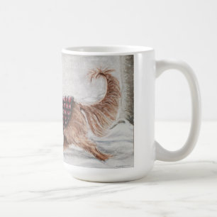 Vintern går först kaffemugg