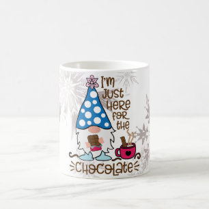 Vintern Gnome jag är här för chokladen Kaffemugg