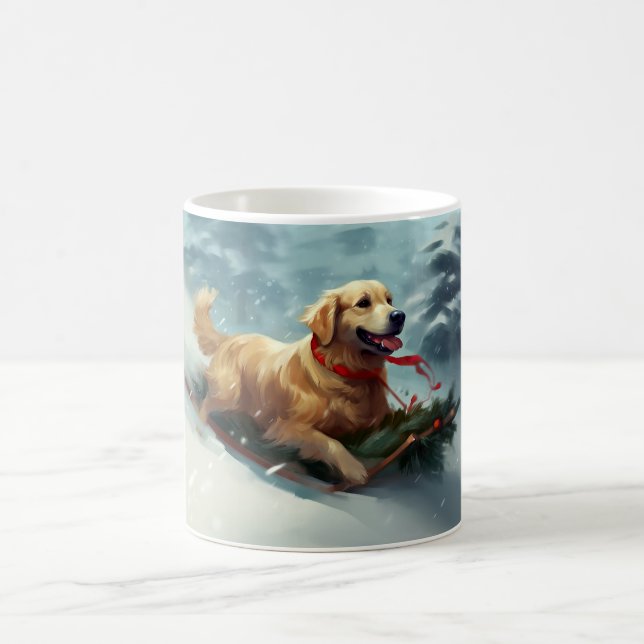 Vintern Golden Retriever jul snö Kaffemugg (Center)