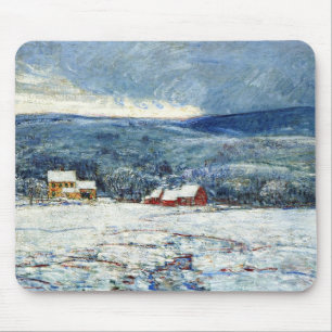 Vintern i Backe i Connecticut (av Childe Hassam) Musmatta